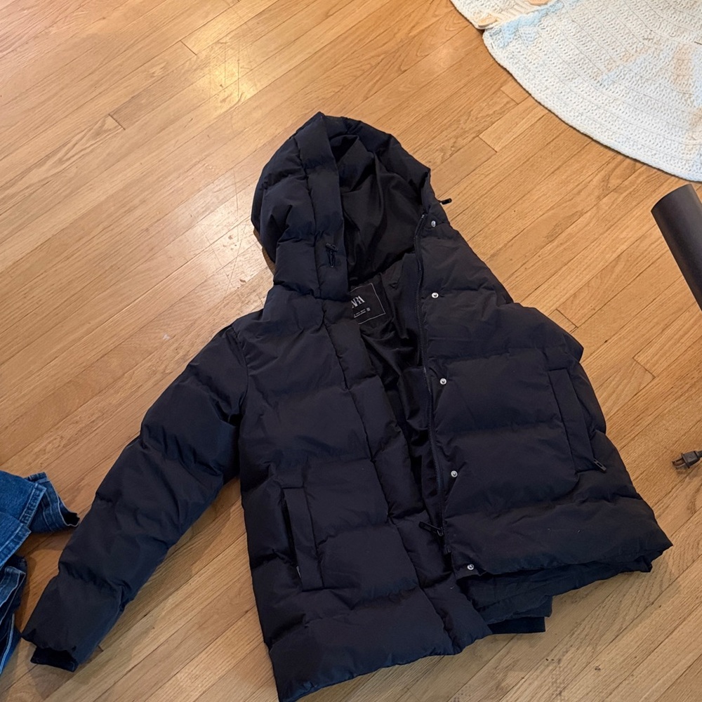 Zara Black Puffer Jacket